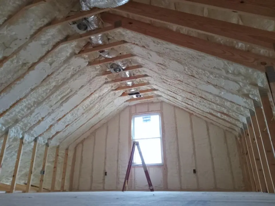 Spray foam roofing application for Crawl Space Insulation project in Irving